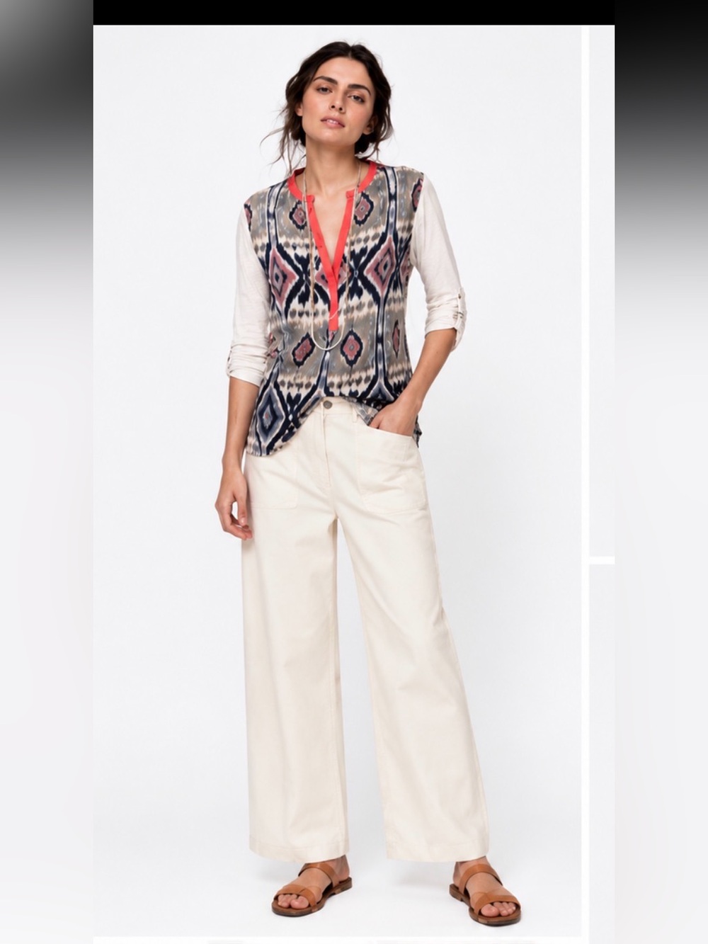 Anthropologie TINY sima ikat Henley